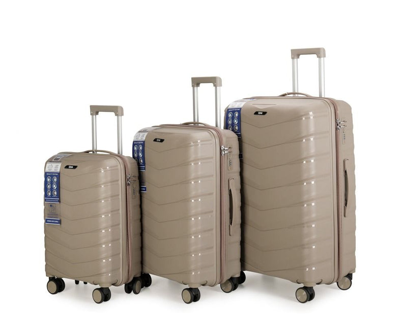 3-teilig Kofferset Reisekoffer Beige