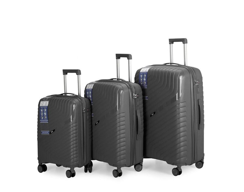 3-teilig Kofferset Reisekoffer Dunkelgrau