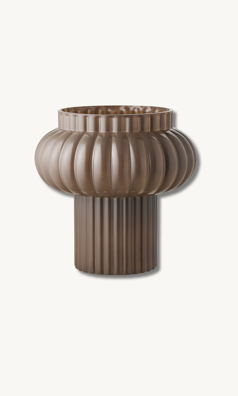 Vase aus Glas Braun 27cm