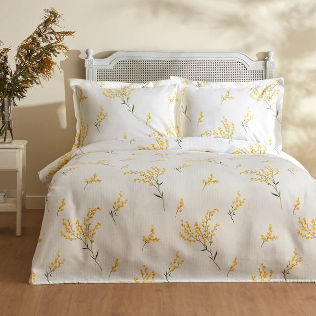 Karaca Home LORETTA GELB Bettwäscheset 4 teilig für Doppelbett