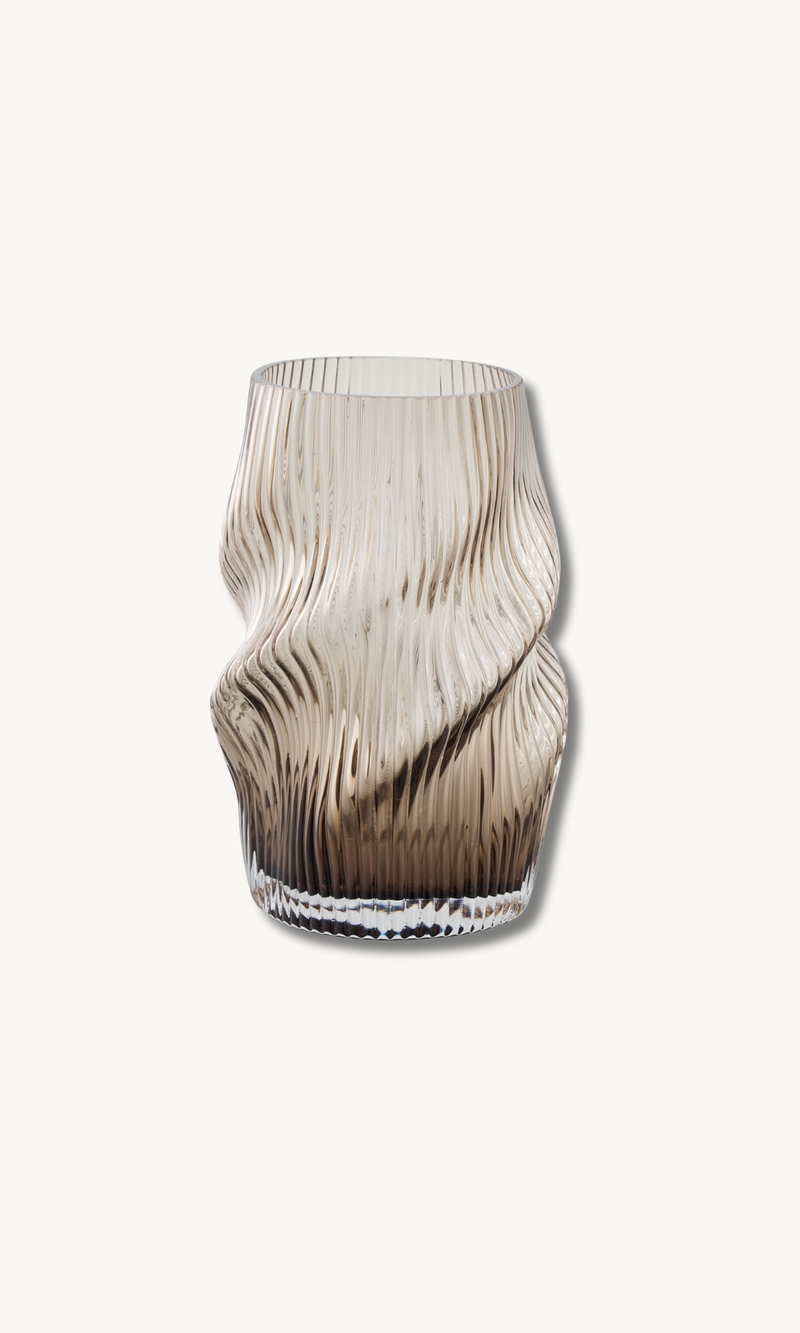 Vase aus Glas Braun 25cm