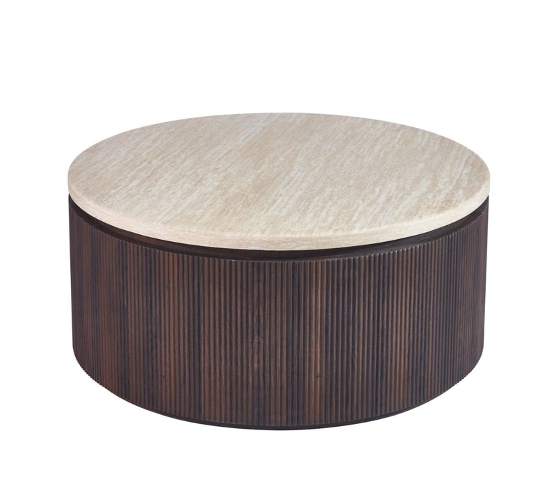 Bondo Travertin Braun Couchtisch Ø100cm
