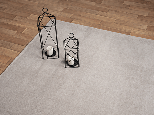 Loft Sand Waschbarer Teppich Rund