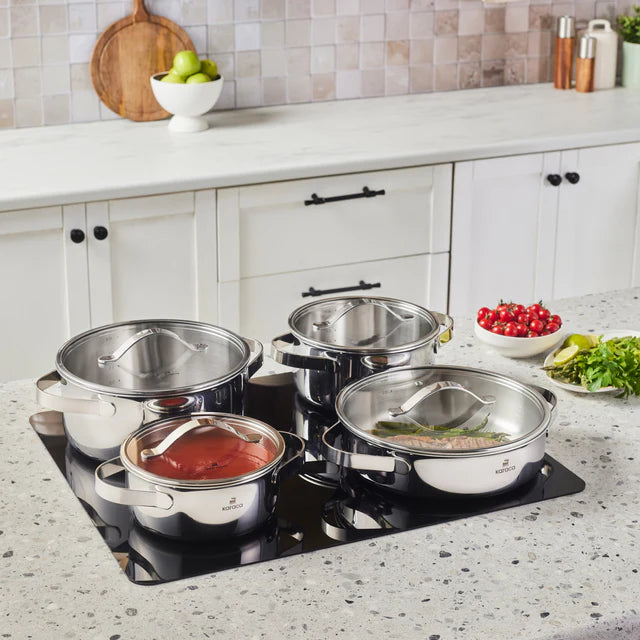 Karaca 3PLY Culinara 8-Teiliges Topfset