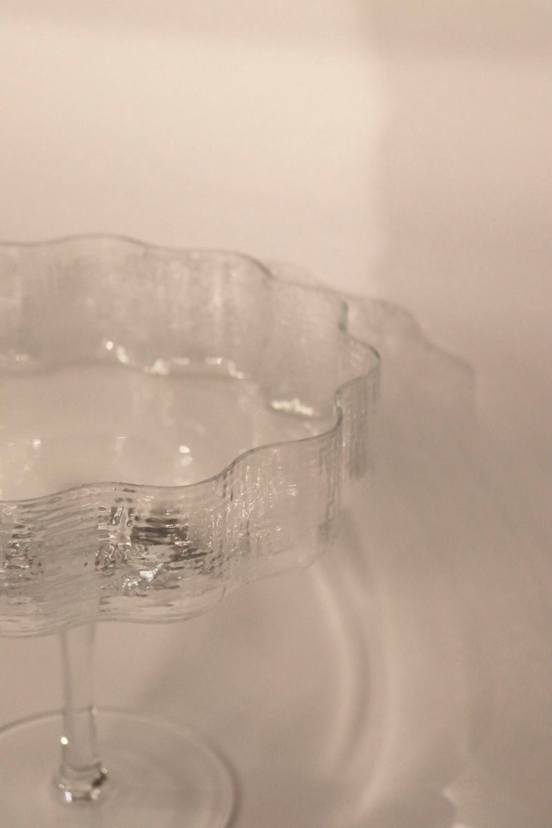 Glas Servierschale auf Fuß Höhe 20cm