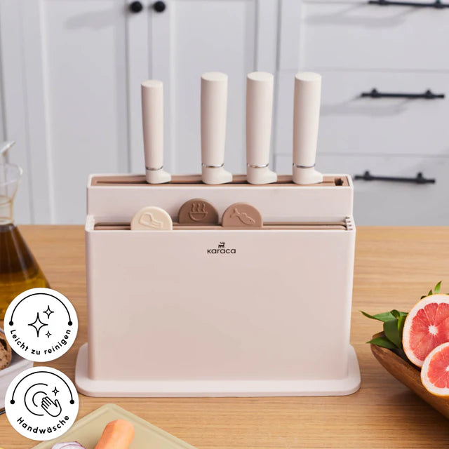 Karaca Chef's Harmony Messerset und Schneidebrettset