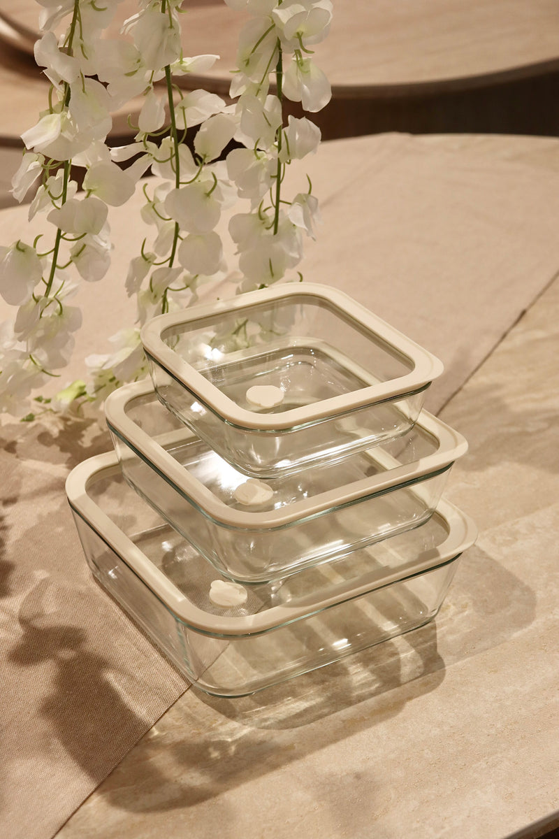 Frischhaltedosen Set 3 teilig Quadratisch