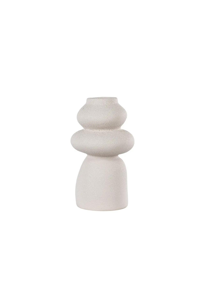 Vase in Beige Keramik