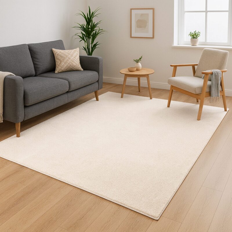 Calma 200 Cream  Waschbarer Teppich
