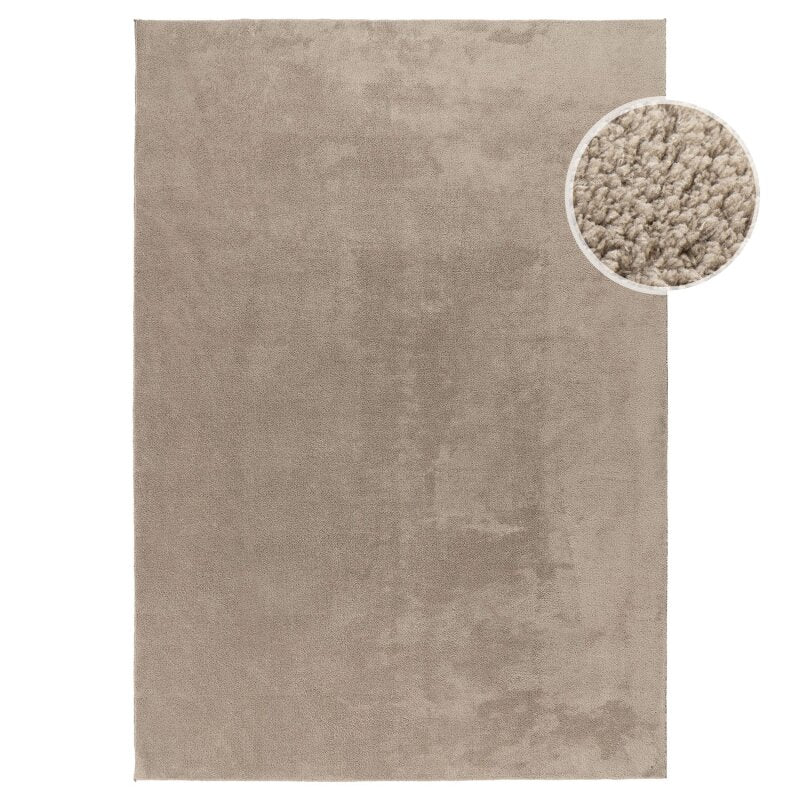 Calma 200 Taupe Waschbarer Teppich