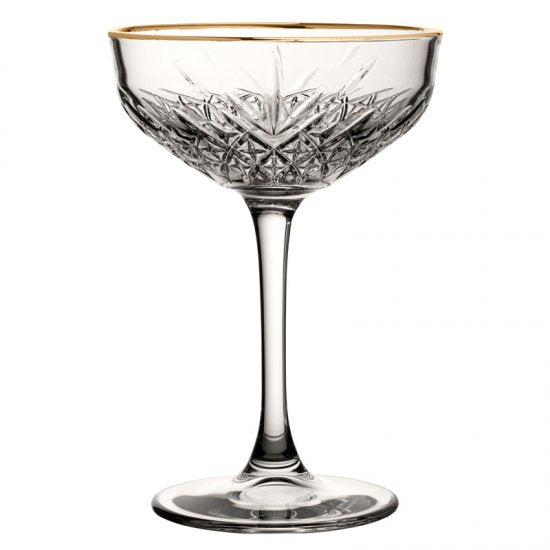 Pasabahce Timeless Champagner Golden Touch 4 teilig Stielglas 255ml