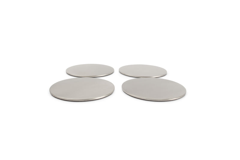 Glasuntersetzer Silber Cheers 4 teilig
