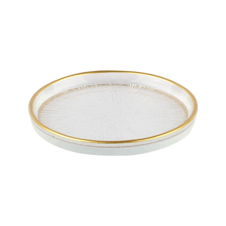 6 Stück Rexy Transparent-Gold Untersetzer 12cm no2