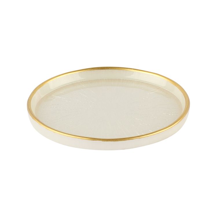 6 Stück Rexy Weiss-Gold Untersetzer 12cm no2