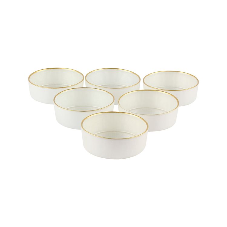 Rexy Weiss-Gold Schüssel 12cm 6 teilig