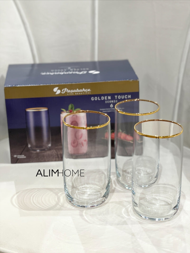 Pasabahce Iconic Gold 6 teilig Trinkglas 365ml