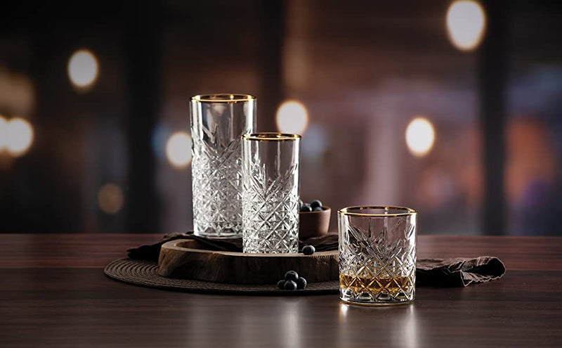 Pasabahce Timeless Golden Touch 4 teilig Longdrinkglas 295ml